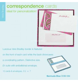 Vera Bradley Bermuda Blue Correspondence Cards