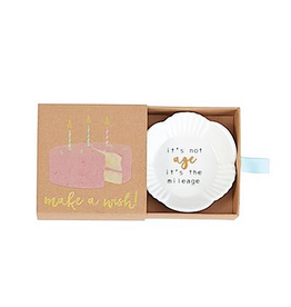 Mud Pie Mini Birthday Trinket Dish In Gift Box Its Not The Age Its The Mileage