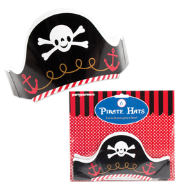 Pirate Hats Set 6pk Paper Crown Style Adjustable