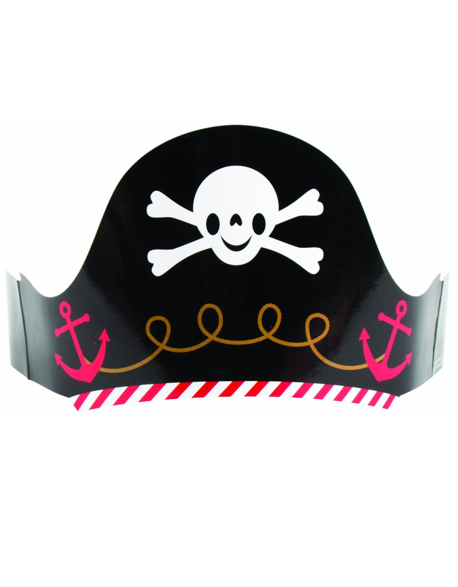 Pirate Hats Set 6pk Paper Crown Style Adjustable