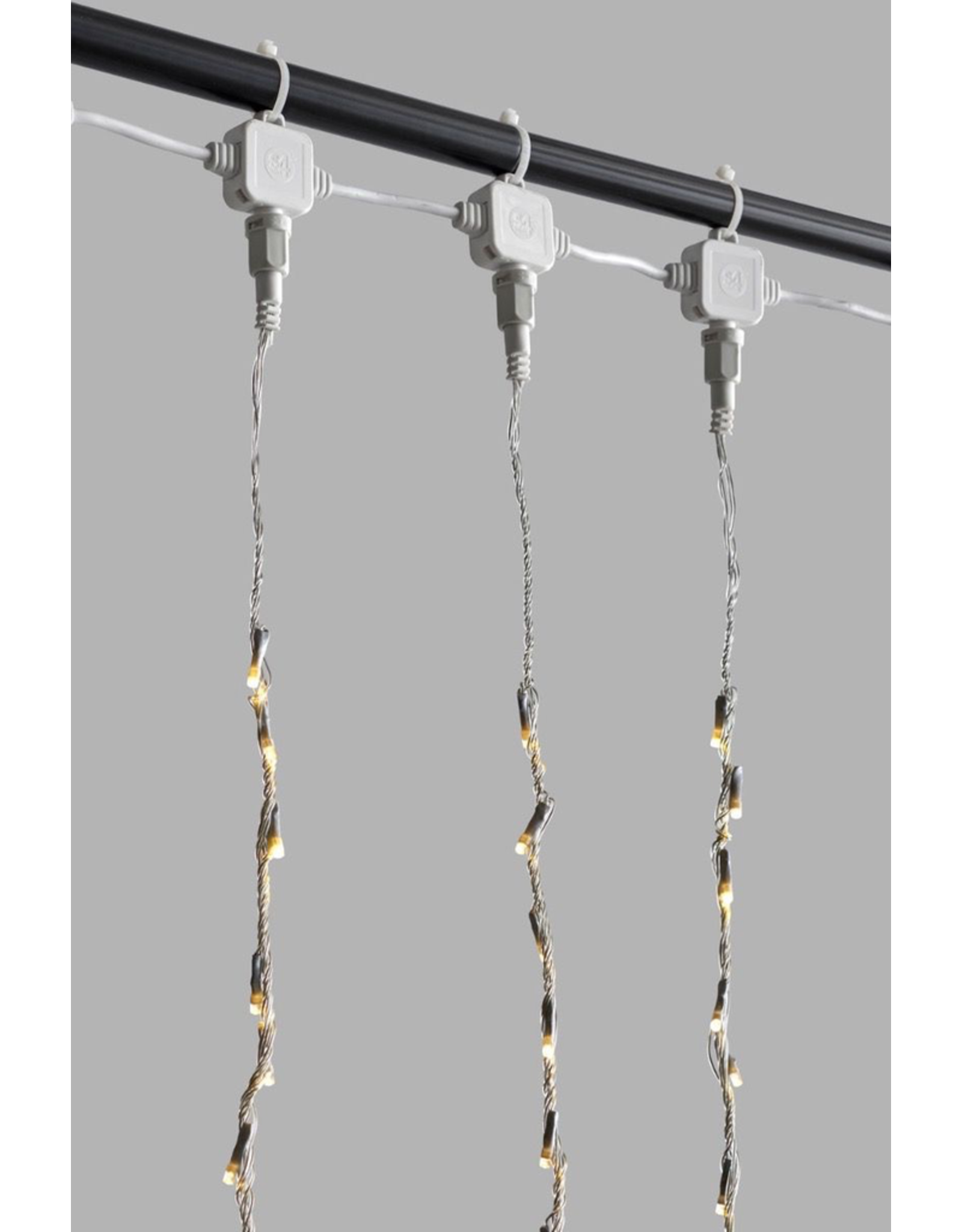 Digital Curtain Light Strand 48 LEDs Warm White Clear Wire