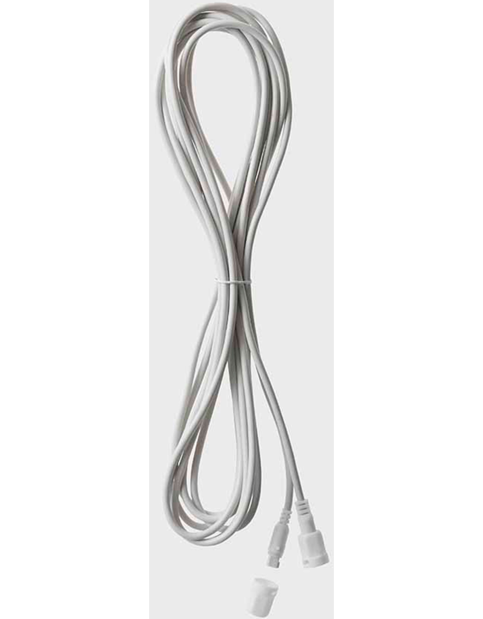 12FT Extension Cord White Wire 3-Channel - Plus 1 Pass-Through Power Channel