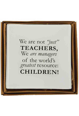 Mud Pie Teacher Tray Decopage Style w Quote 6x6 Inch