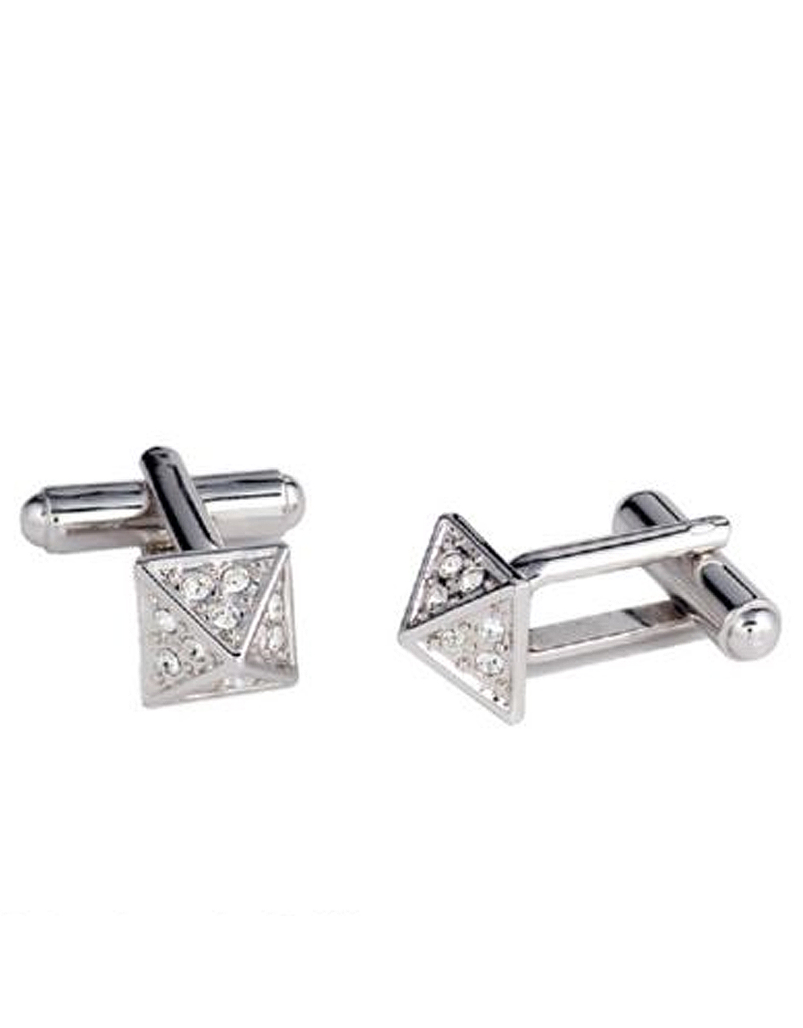 Annaleece Cuff Links Apex Silver w Crystals by Annaleece Mens Collection