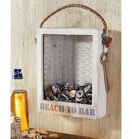 Mud Pie Beach To Bar Bottle Top Display Box W Bottle Opener On Chain