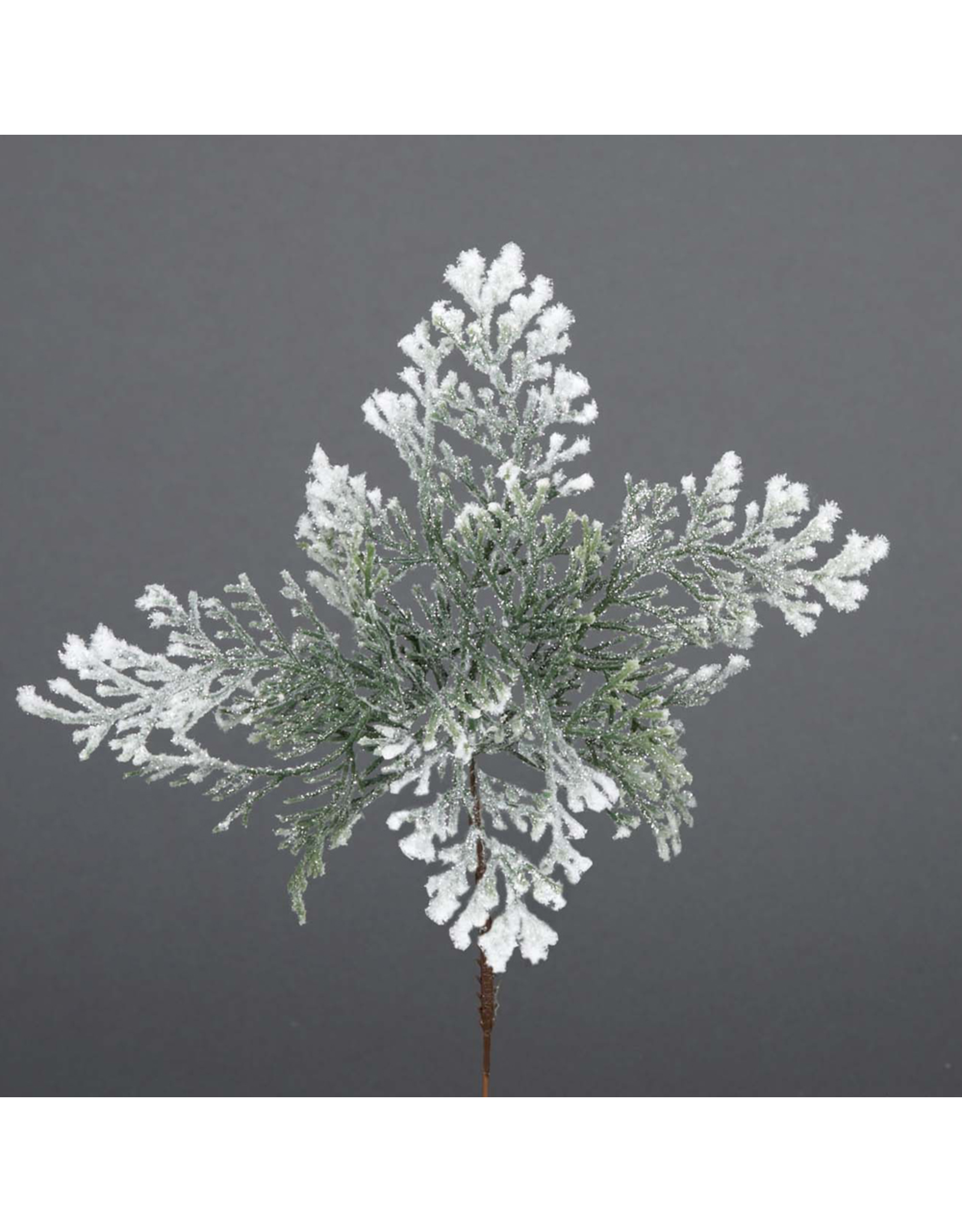 Kurt Adler Snow Cedar Pick Christmas Picks Flowers Floral Decor