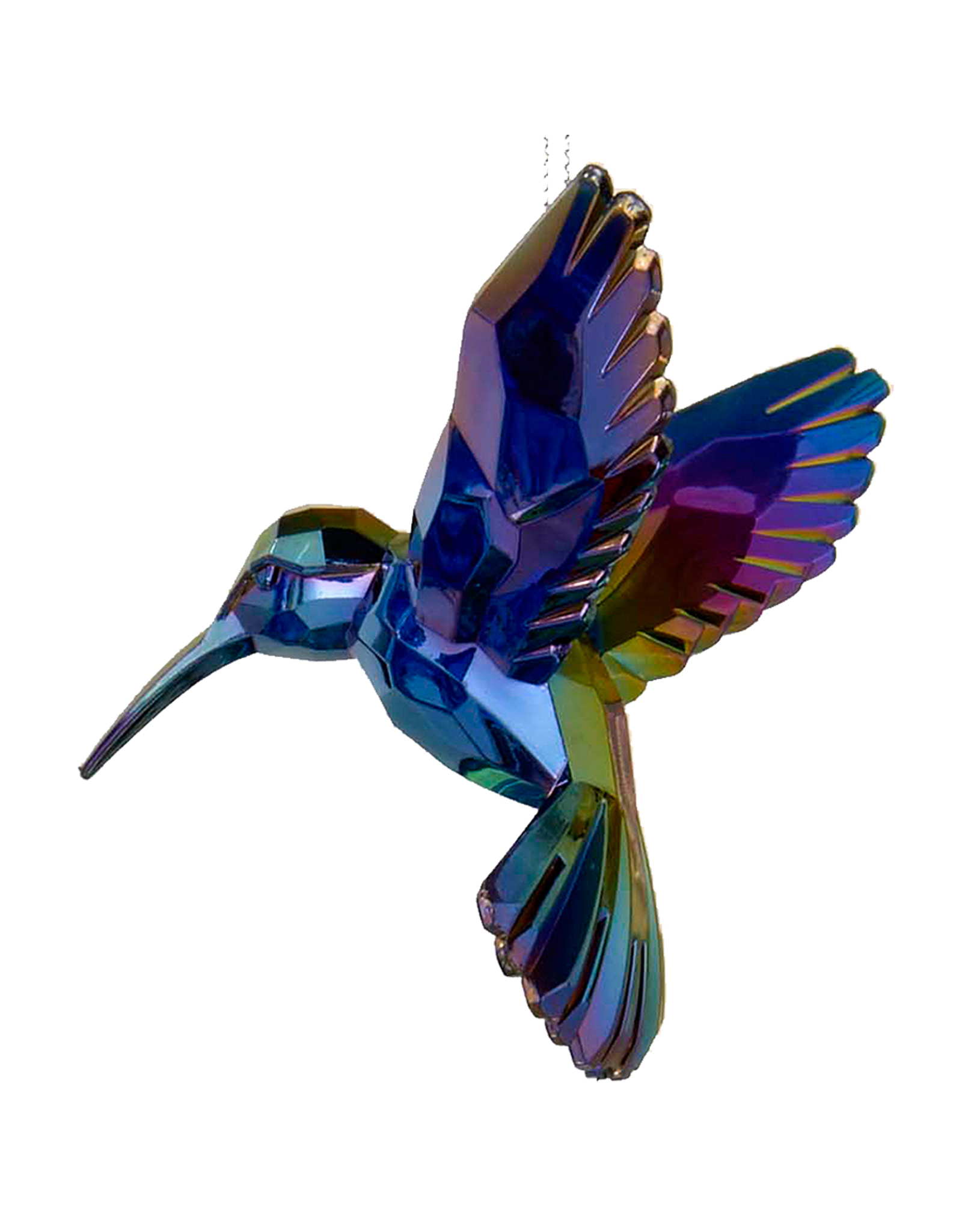 Kurt Adler Iridescent Hummingbird Acrylic Ornament Purple