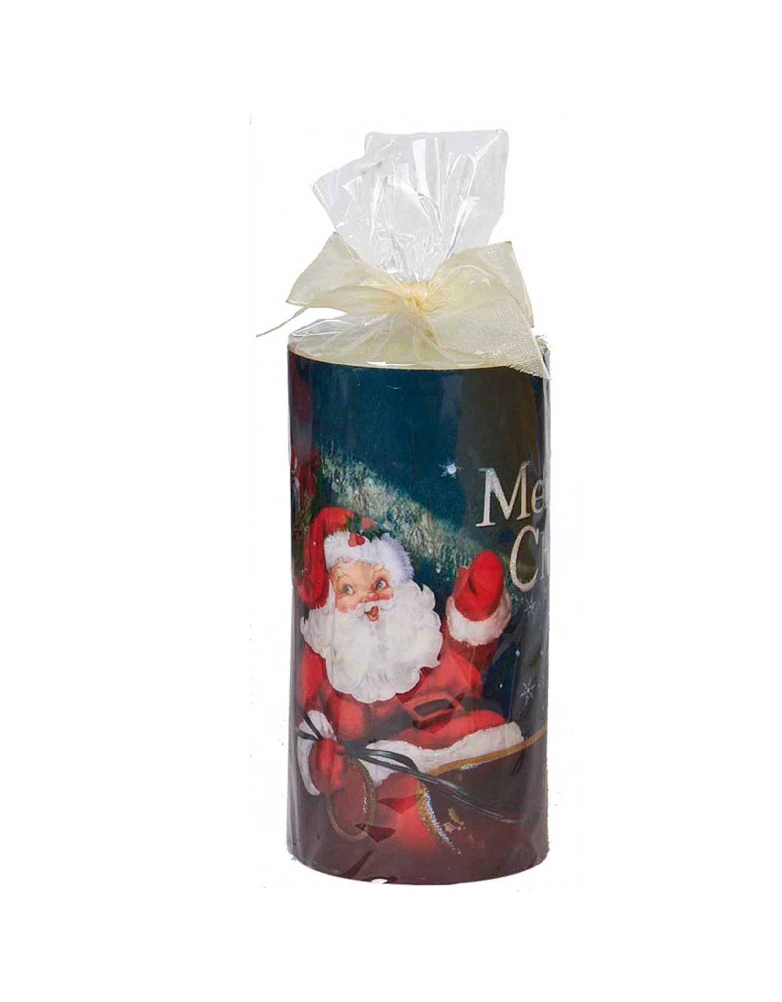 Kurt Adler Merry Christmas Candle Santa In Sleigh 6 Inch