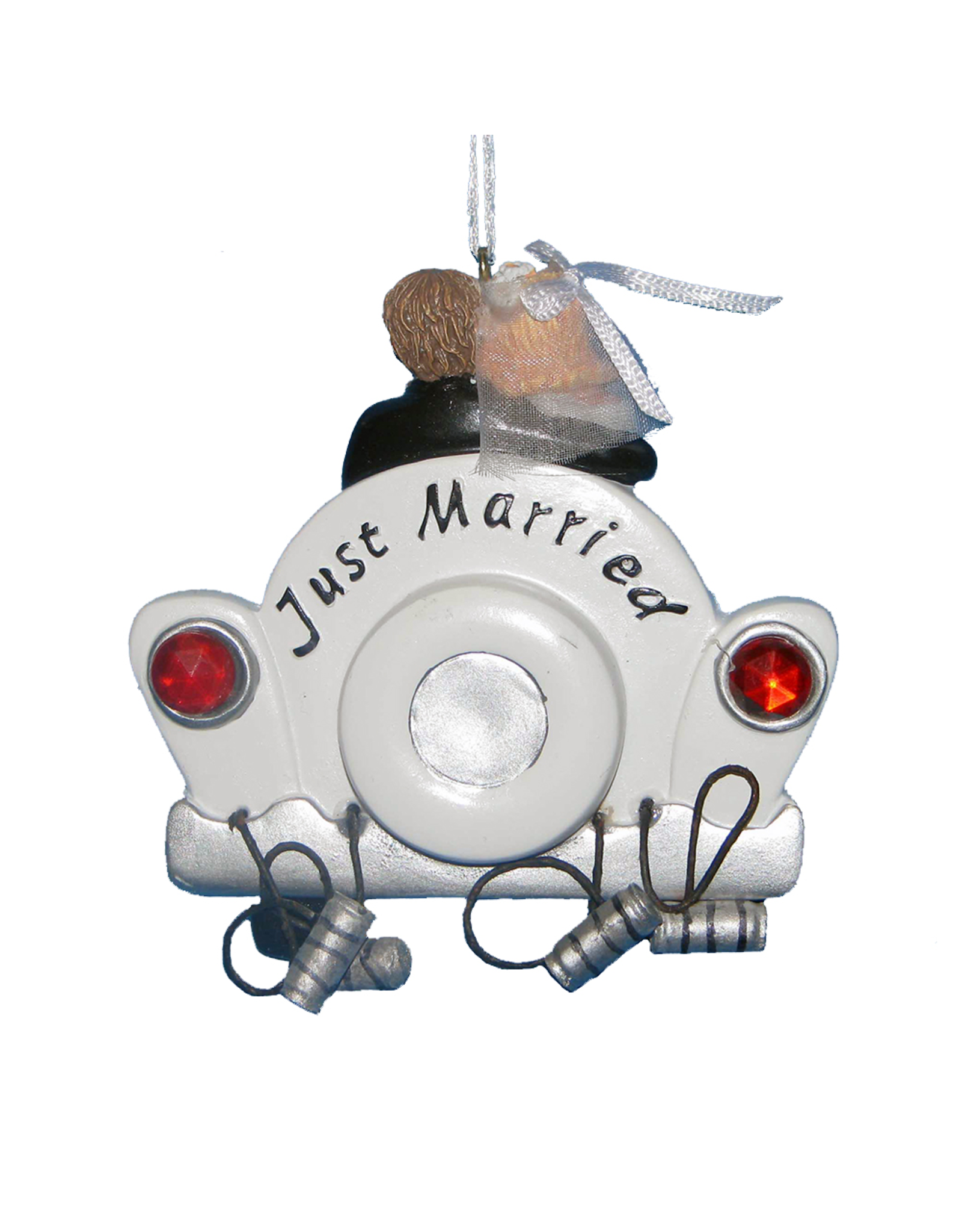 Kurt Adler Just Married Wedding Car Self Personalization Christmas Ornament W3110