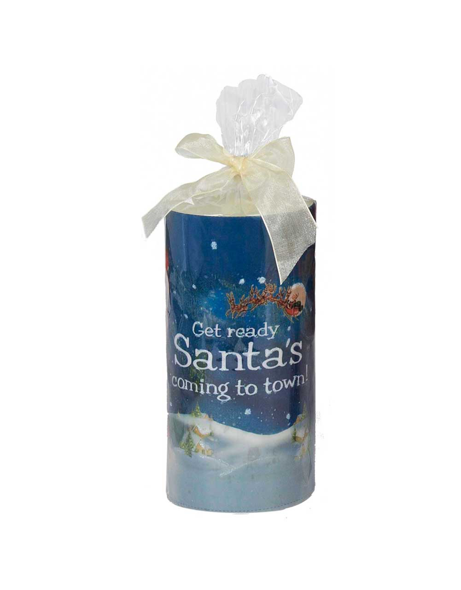 Kurt Adler Merry Christmas Candle Santa Coming to Town 6 Inch