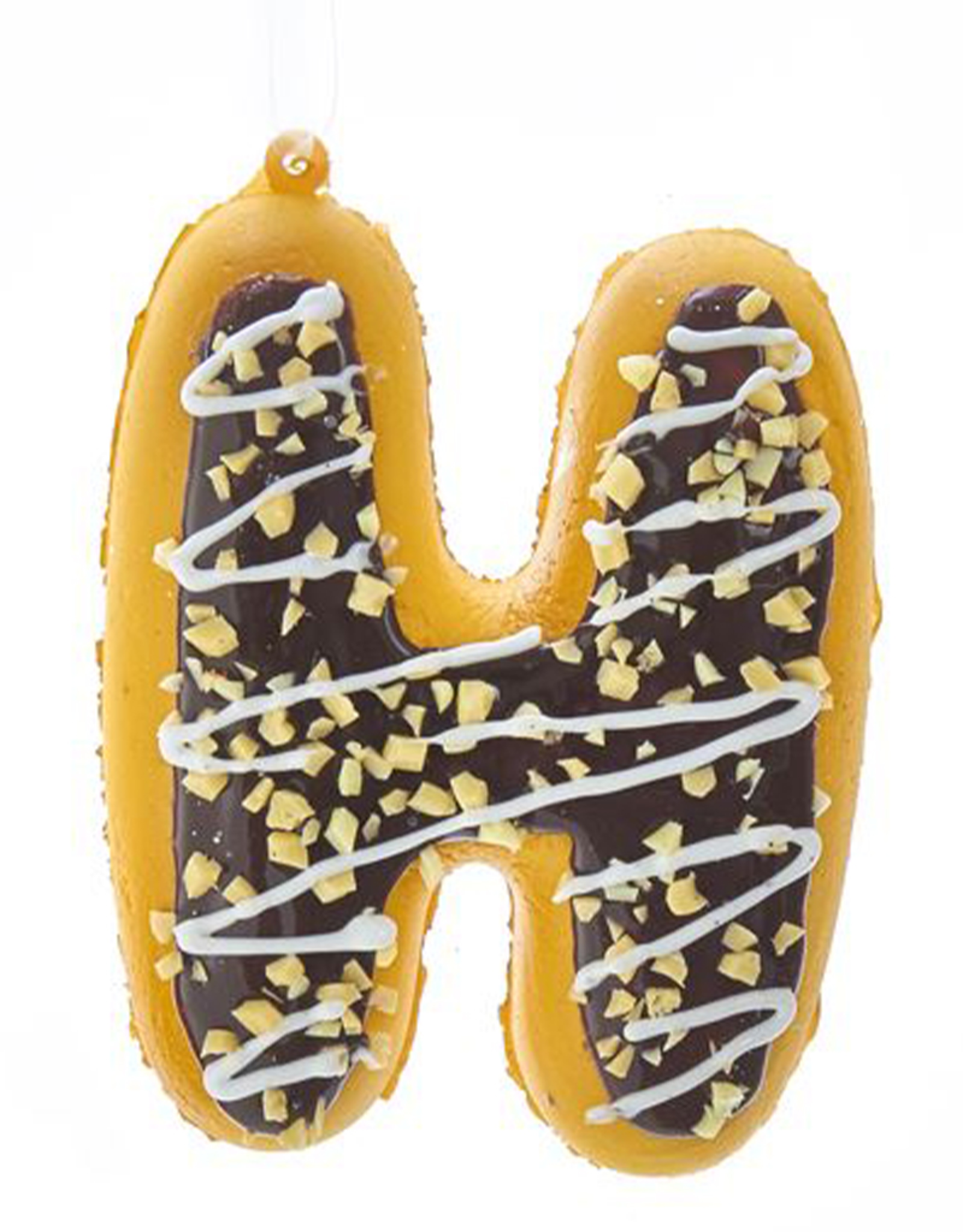 Kurt Adler Squeezable Donut Letter Ornament Initial H