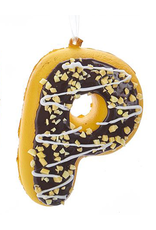 Kurt Adler Squeezable Donut Letter Ornament Initial P