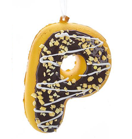 Kurt Adler Squeezable Donut Letter Ornament Initial P