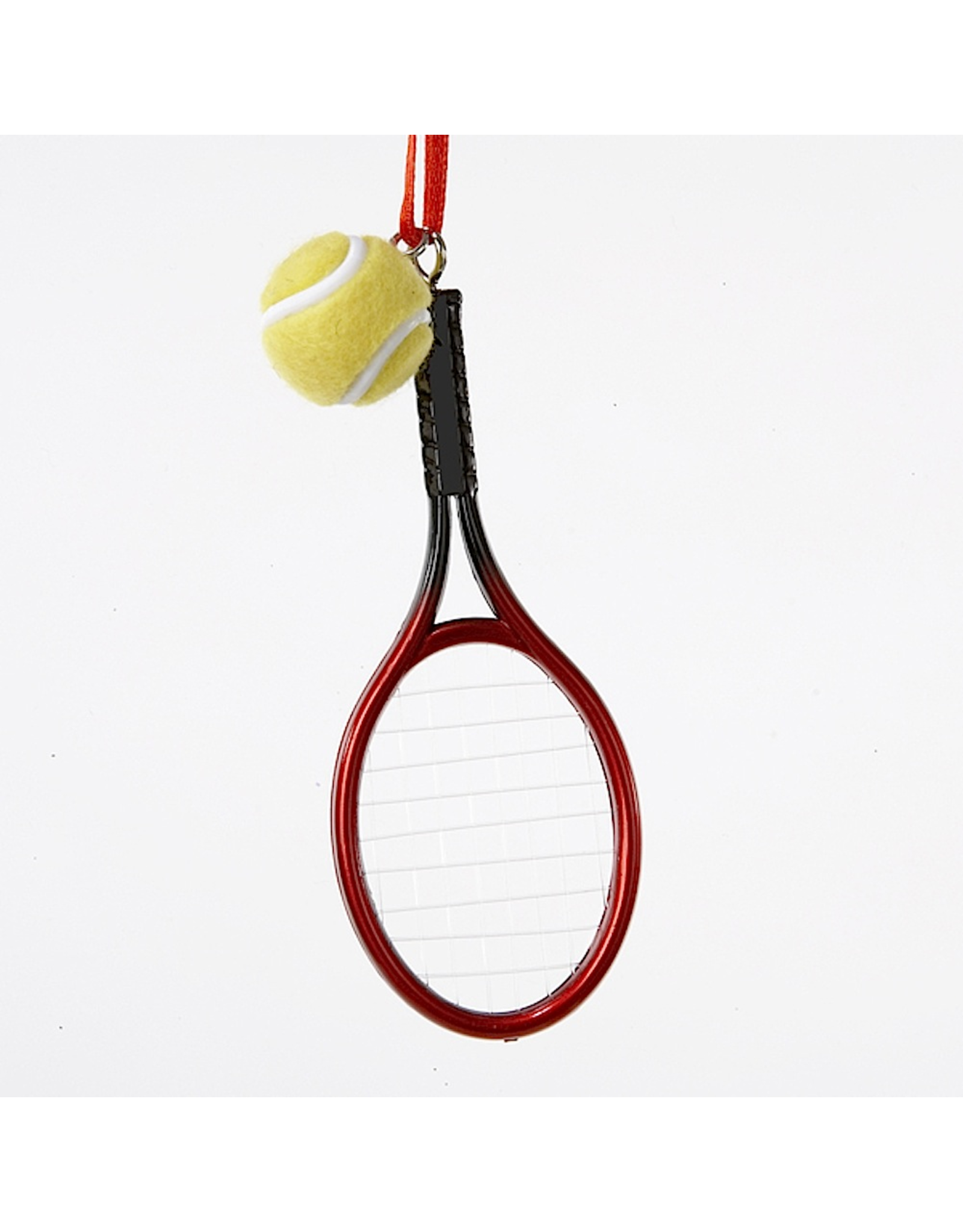 Kurt Adler Tennis Racket With Tennis Ball Christmas Ornament 4 inch