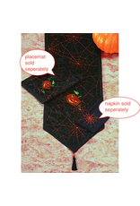 Peking Handicraft Halloween Table Runner Spider Webs W Pumpkins 68 Inch