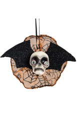 Gallerie II Joe Spencer Halloween Ornament Skull Headed Bat 5 Inch