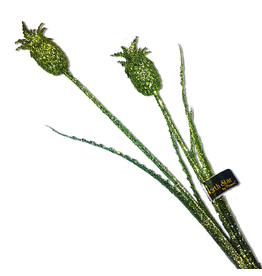 Premier Flowers Florals Picks Branches Glittered Pineapple Stem Green