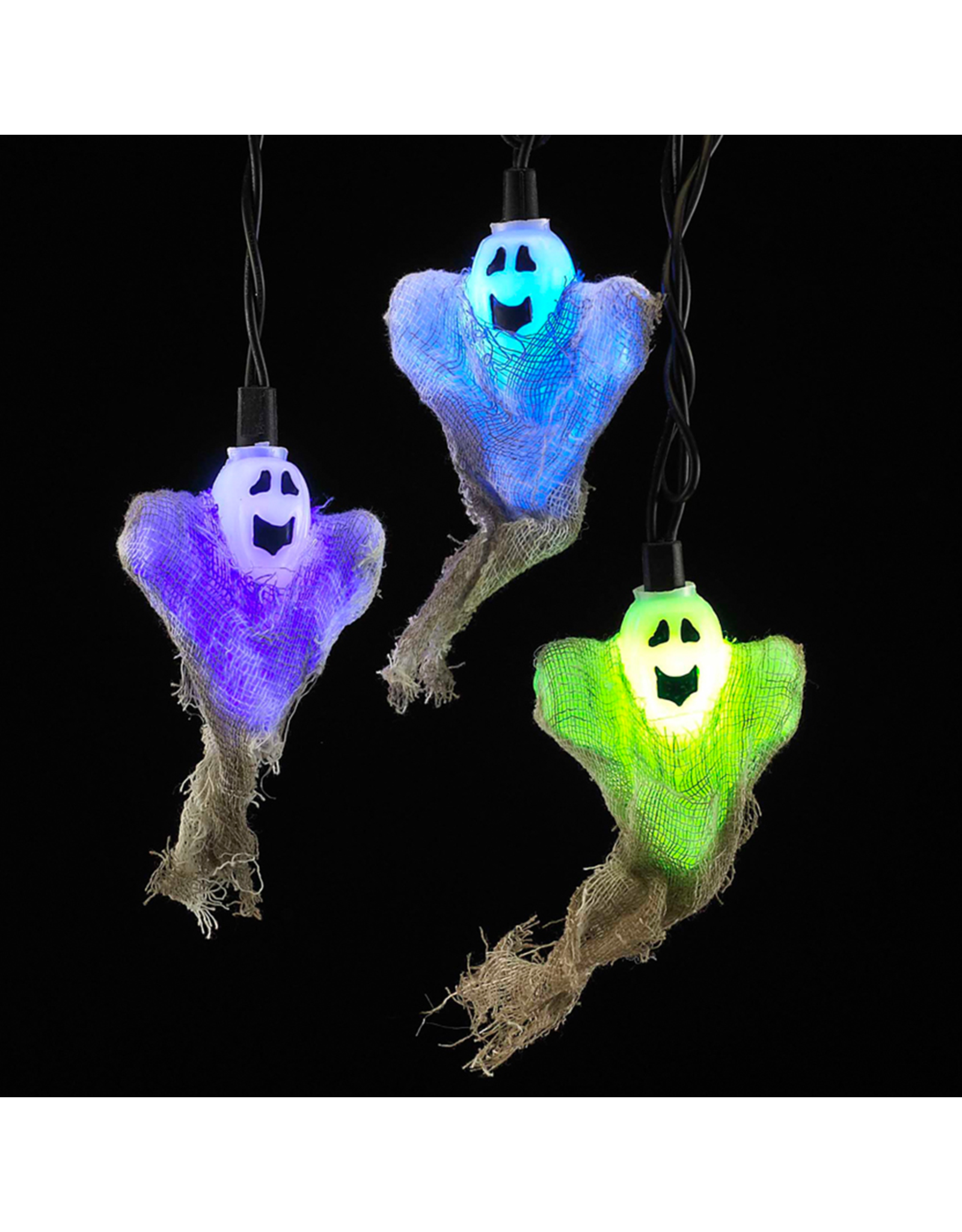 Kurt Adler Halloween Lights Set 10L Color Changing Ghost Lights