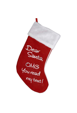 Kurt Adler Christmas Stocking Dear Santa OMG You Read My Text