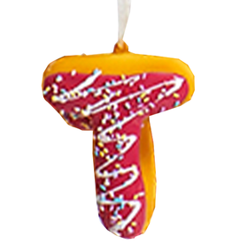 Kurt Adler Squeezable Donut Letter Ornament Initial T