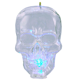 Kurt Adler Halloween Skull Ornament Acrylic With LED Lights