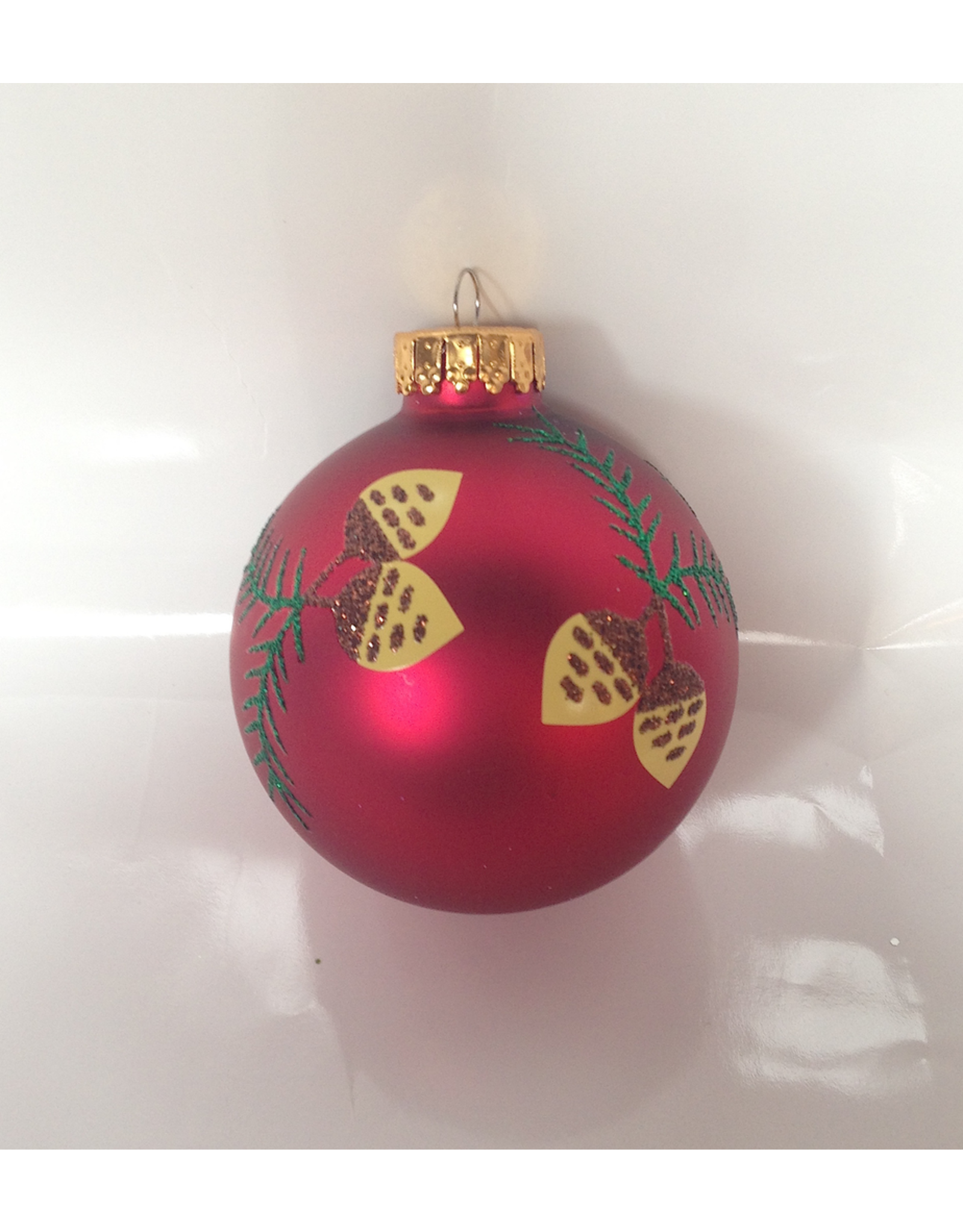 Kurt Adler Glass Christmas Deco Ornament Ball -E