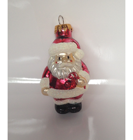 Kurt Adler Glass Christmas Deco Ornament Santa -A