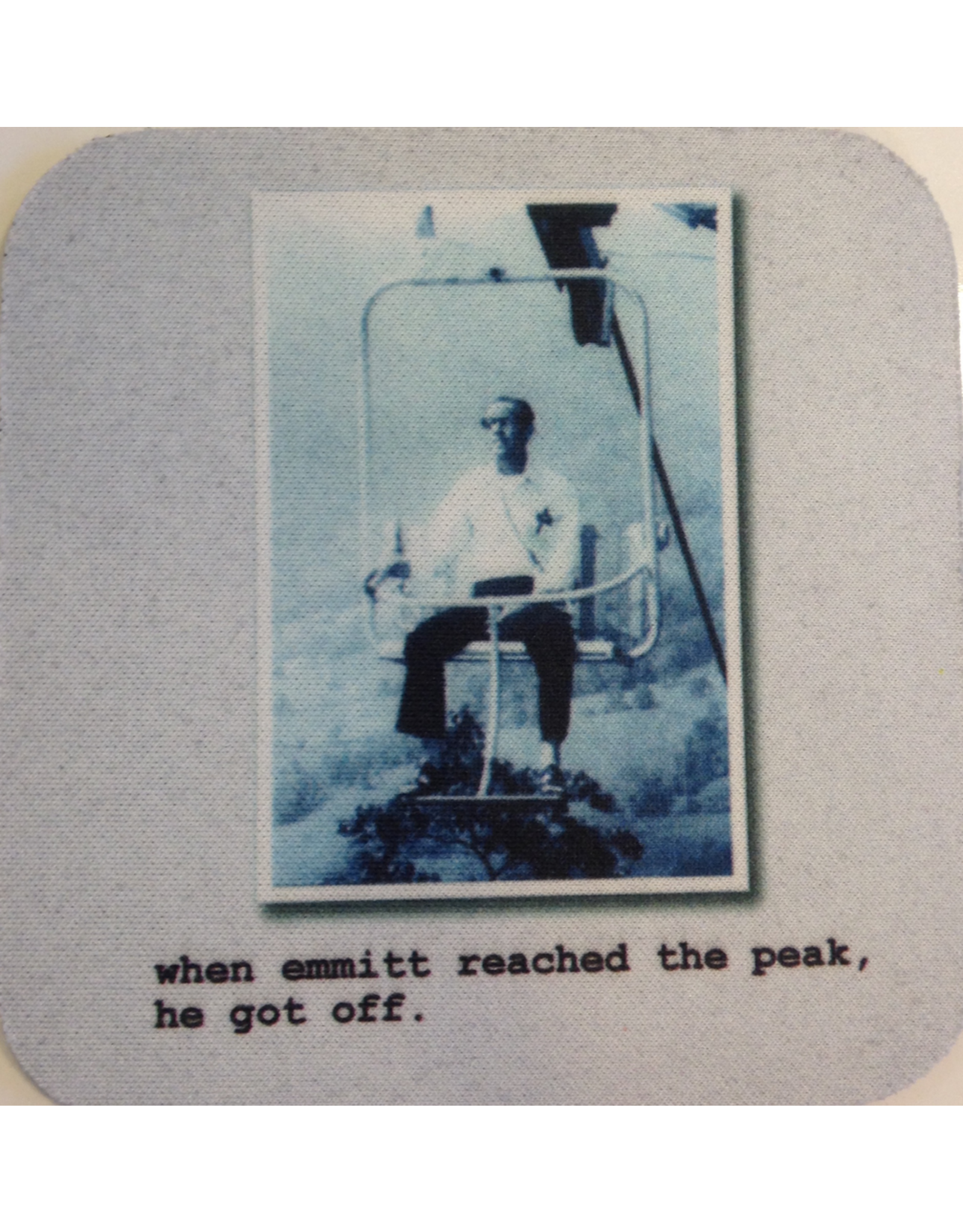 MikWright Greeting Cards Cotton Coaster | Emmitt Gets Off