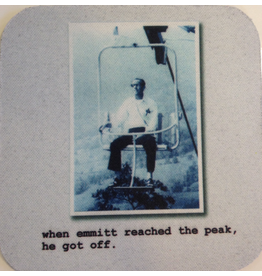 MikWright Greeting Cards Cotton Coaster | Emmitt Gets Off