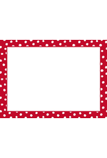 Caspari Name Tags Self Adhesive Labels 12pk Small Dots Red