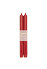 Caspari Crown Candles Tapers 10 inch 2pk Cranberry