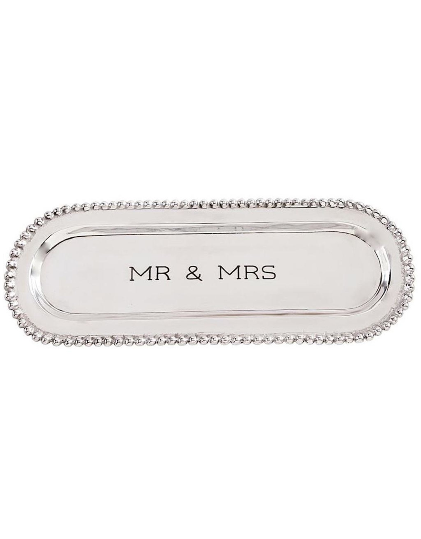 Mud Pie Mr And Mrs Beaded Cracker Tray