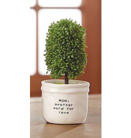 Mud Pie Faux Boxwood Topiary In Mini Pot MOM Is Another Word For Love