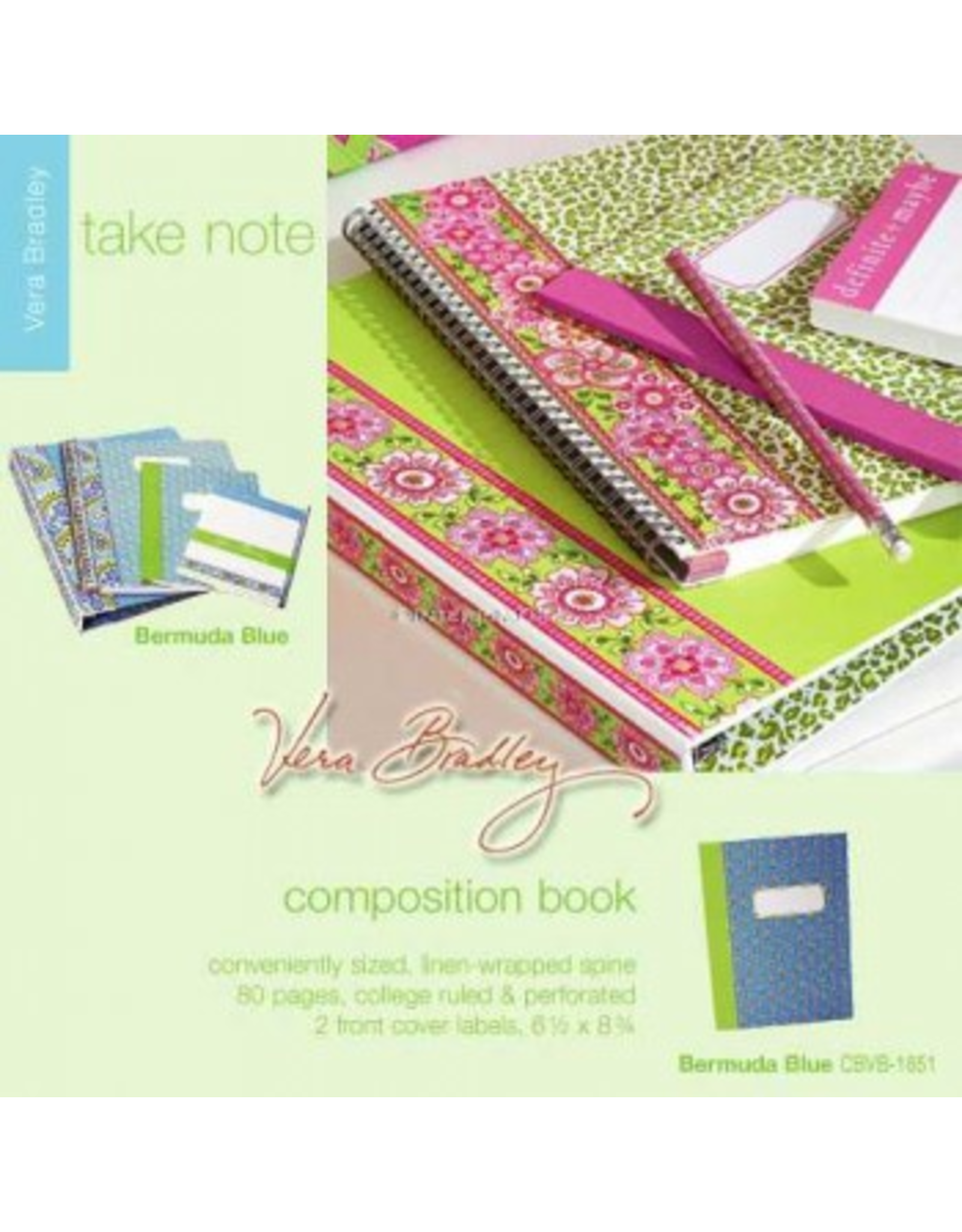 Vera Bradley Bermuda Blue Composition Book