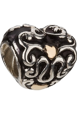 Chamilia Charm Heart and Soul Mixed Silver 14K Bead KA-77 Chamilia