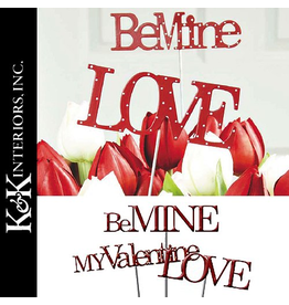 K&K Interiors Valentine's Decor Be Mine Message Pick