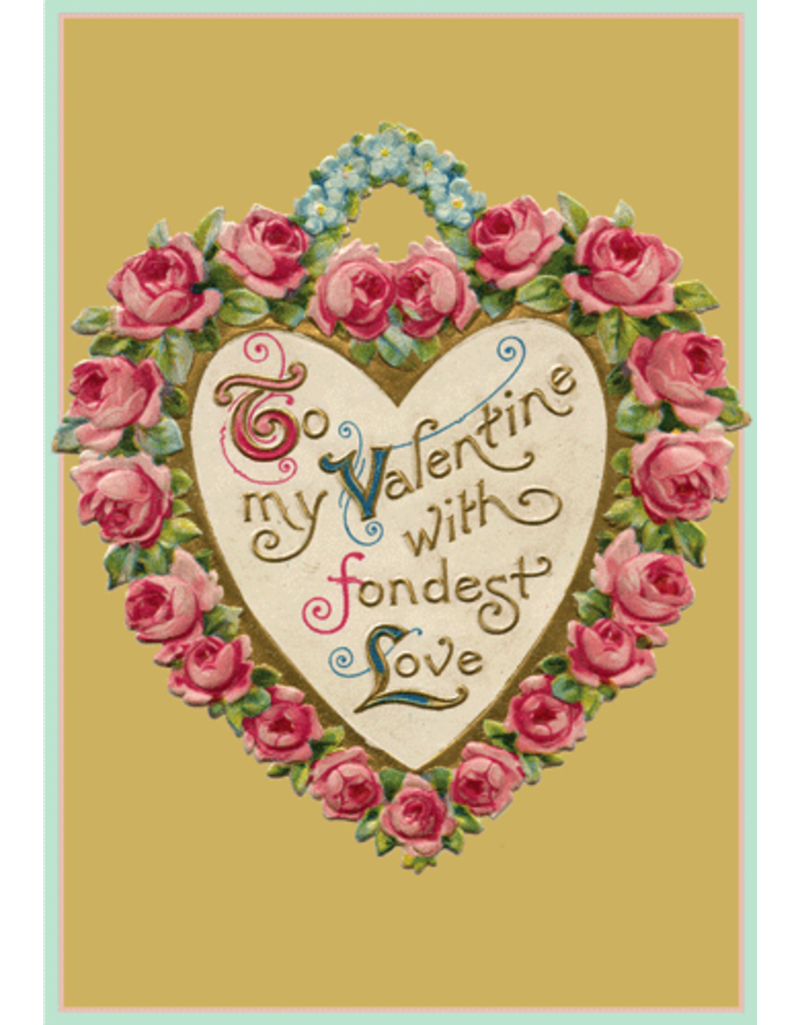 Caspari Valentine's Day Card With Fondest Love Valentine Card