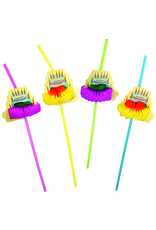Party Straws 12Pk Crepe Paper Birthday Cakes by Party Partners