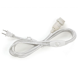 Burton and Burton White Power Cord w Light Bulb Socket On-Off Switch
