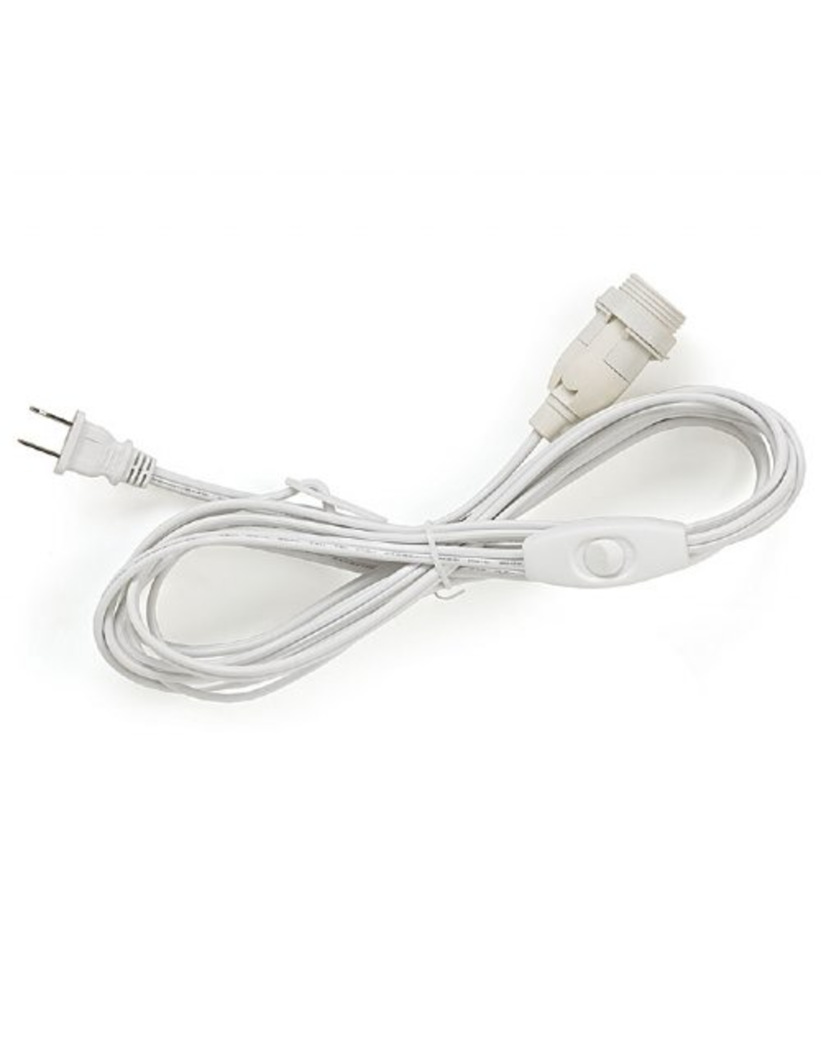 Burton and Burton White Power Cord w Light Bulb Socket On-Off Switch