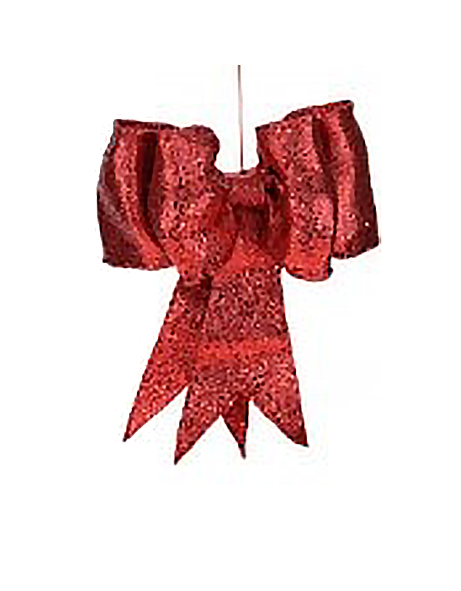Red Glitter Bow SM 8 inch