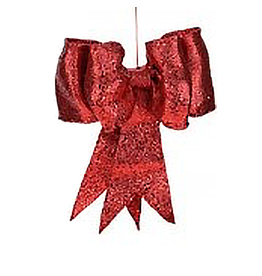 Red Glitter Bow SM 8 inch
