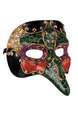 Gallerie II Mardi Gras Halloween Witch Mask 6x8x5 Inch