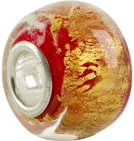 Chamilia Charm Murano Glass Bead O-1 Red Energy