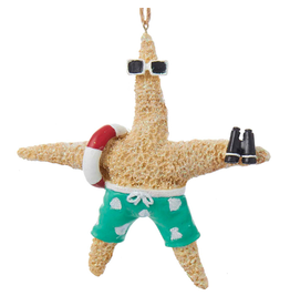 Kurt Adler Starfish Ornament Boy Coastal Beach Christmas