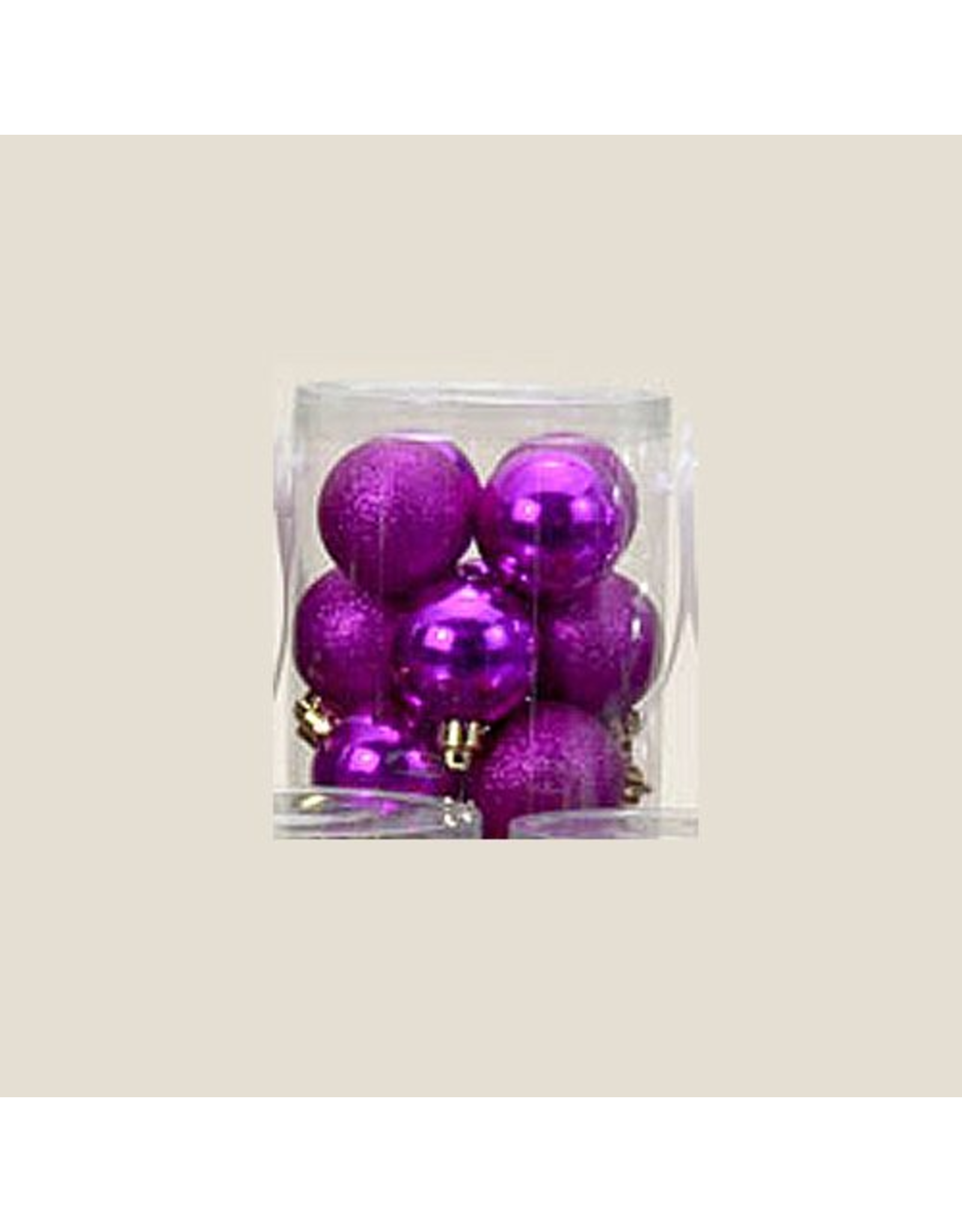 Kurt Adler Fuchsia Shatterproof Ball Ornaments Shiny and Glittered Set of 32