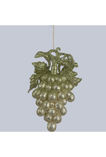 Kurt Adler Acrylic Green Clittered Grapes Ornament 5 Inch