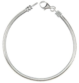 Chamilia Bracelet w Clasp 6.7 inch Sterling Silver AA-1