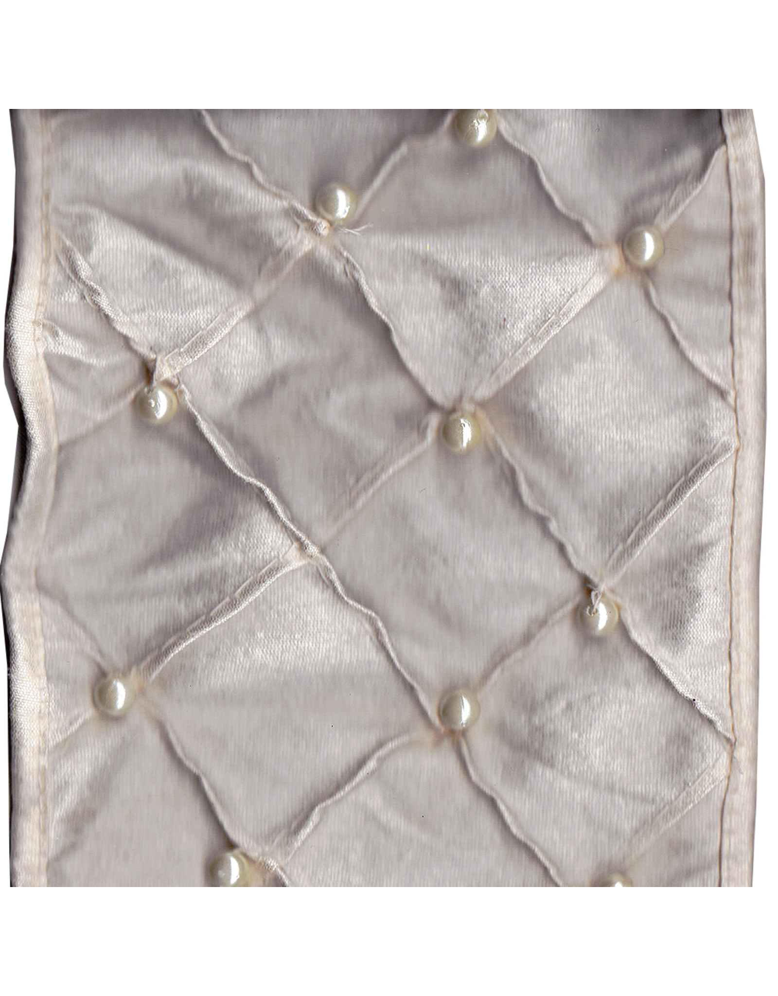 Premier Ribbon Pearl Pintuck Ivory w Diamond Pattern n Pearls