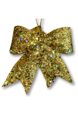 Gold Glitter Bow Ornament-Gift Tie